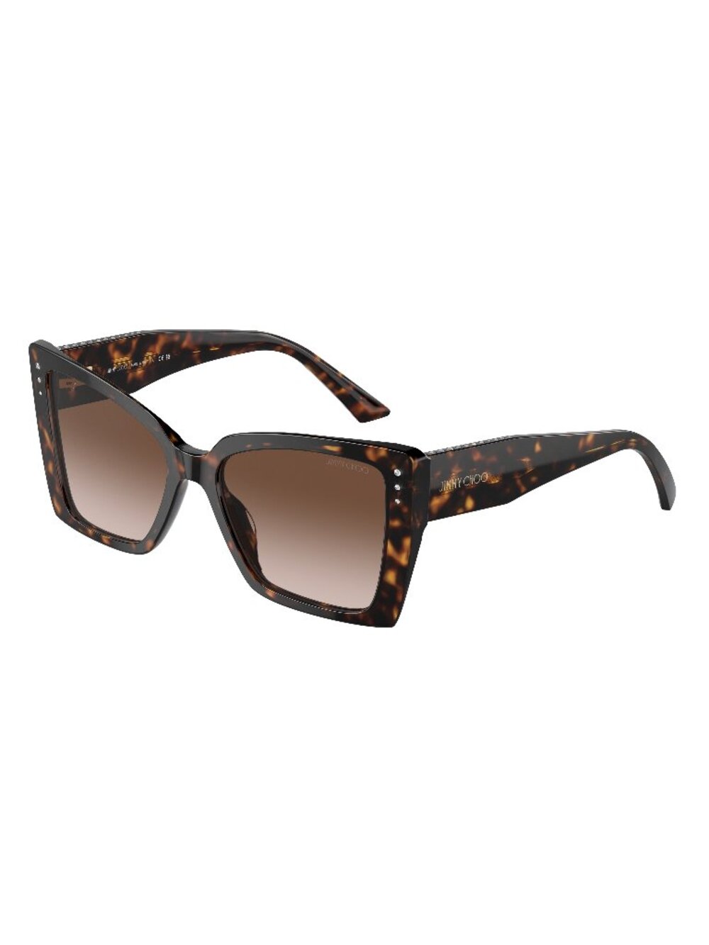 New Jimmy Choo Women's Sunglasses Havana Butterfly Brown Lens Acetate Frame 54